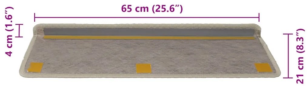 Tapetes escada adesivos aspeto sisal 30 pcs 65x21x4 cm verde