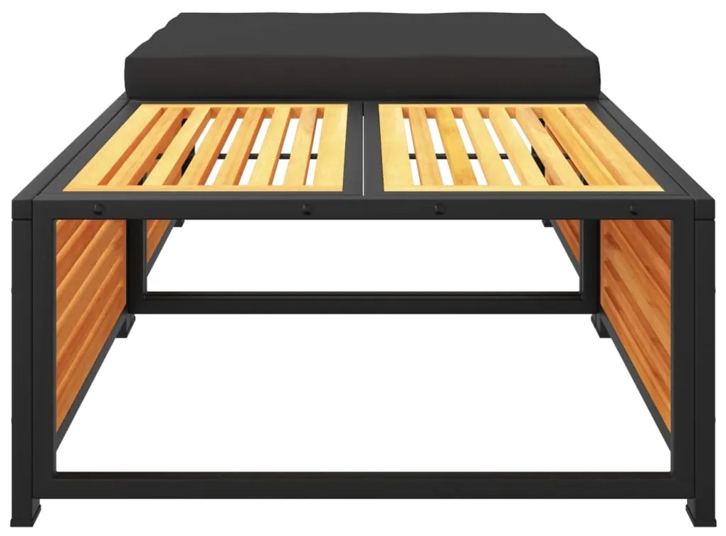 Mesa de jardim com banco madeira de acácia maciça