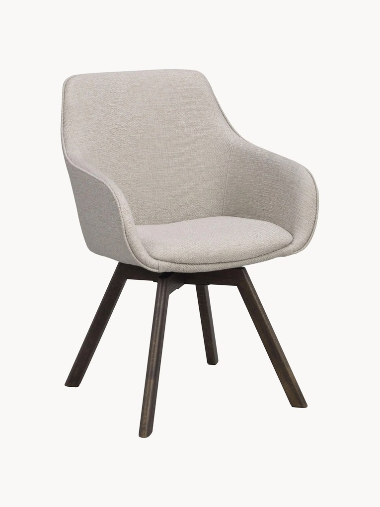 Cadeiras giratórias com braços estofadas Alison, conjunto de 2