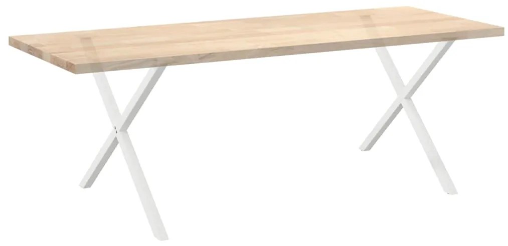 Pés para mesa de jantar em formato de X, 2 peças, branco, 90x (72-73)