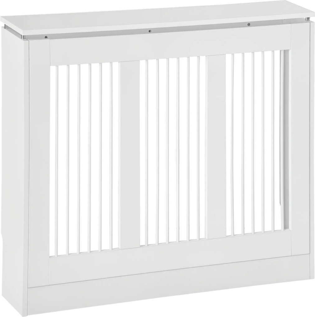 HOMCOM Resguardo Aquecedor MDF Branco Design Elegante Sala Estar Quarto Funcional 90x18x84cm Estilo Moderno Prático e Compacto | Aosom Portugal