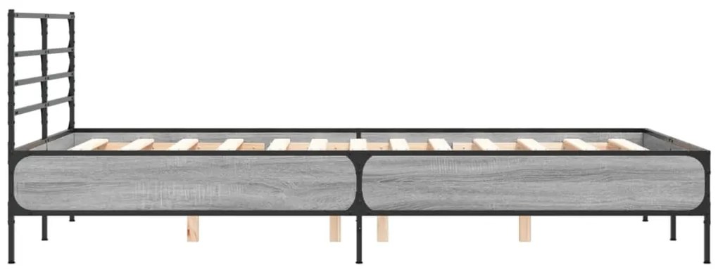 Estrutura de cama 120x190 cm derivados madeira/metal