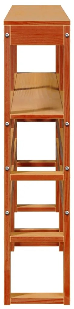Cabeceira com prateleiras 120 cm pinho maciço castanho-mel