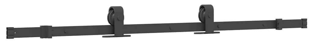 Porta deslizante c/ conj. ferragens 76x205cm vidro ESG preto