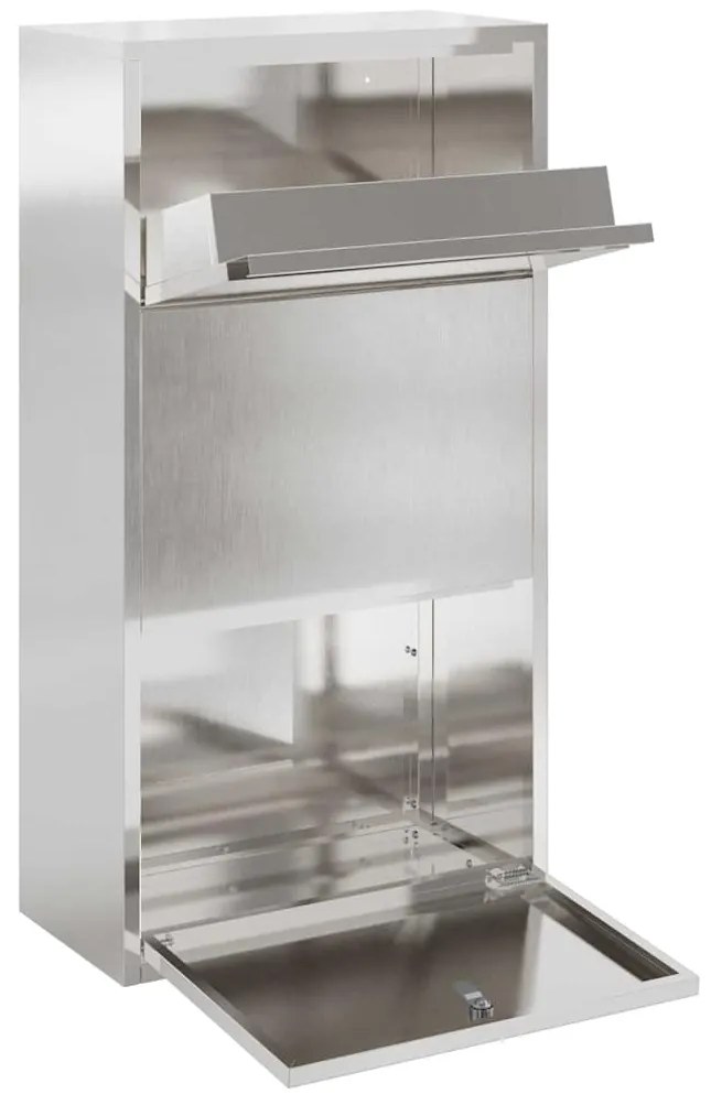 Caixa de Entrega de Pacotes 44x22x82 cm Aço Inoxidável