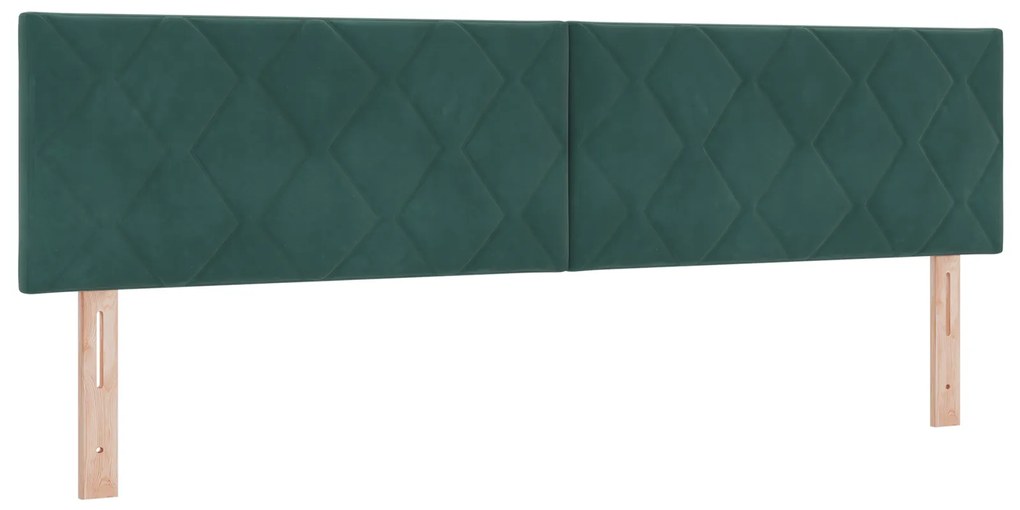 Cama Box Spring vidaXL com Colchão Verde Escuro Super King Veludo