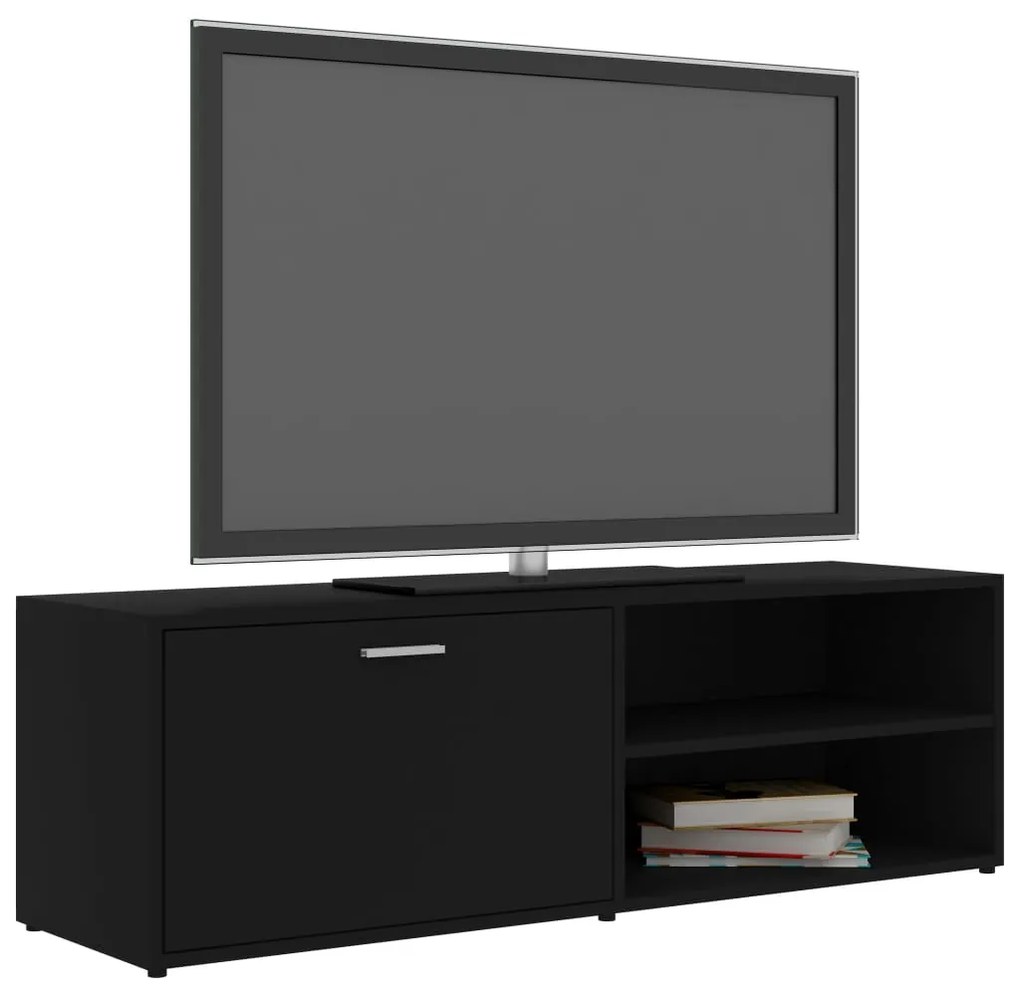 Móvel de TV 120x34x37 cm derivados de madeira preto