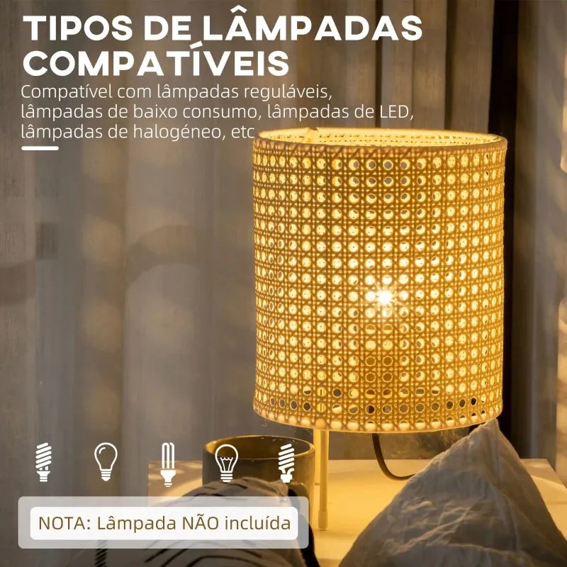 Candeeiro de Mesa Cannes em Vime - Design Cannage