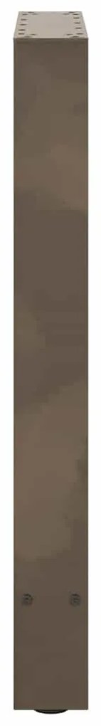 Pés para mesa de jantar em aço natural, 2 peças, 60x(72-73) cm, aço