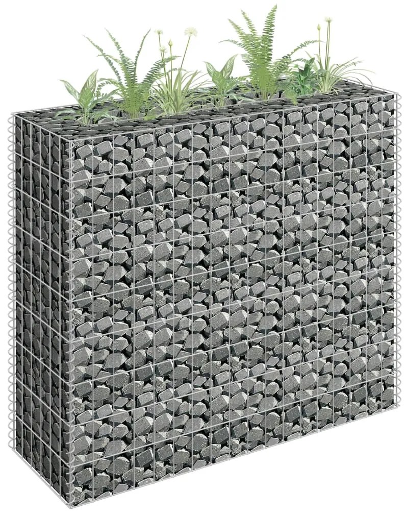 vidaXL Canteiro elevado/cesto gabião 90x30x90 cm aço galvanizado