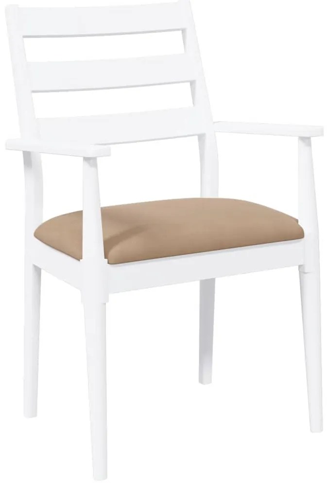 Cadeiras de jantar com almofadões 2 pcs madeira maciça branco