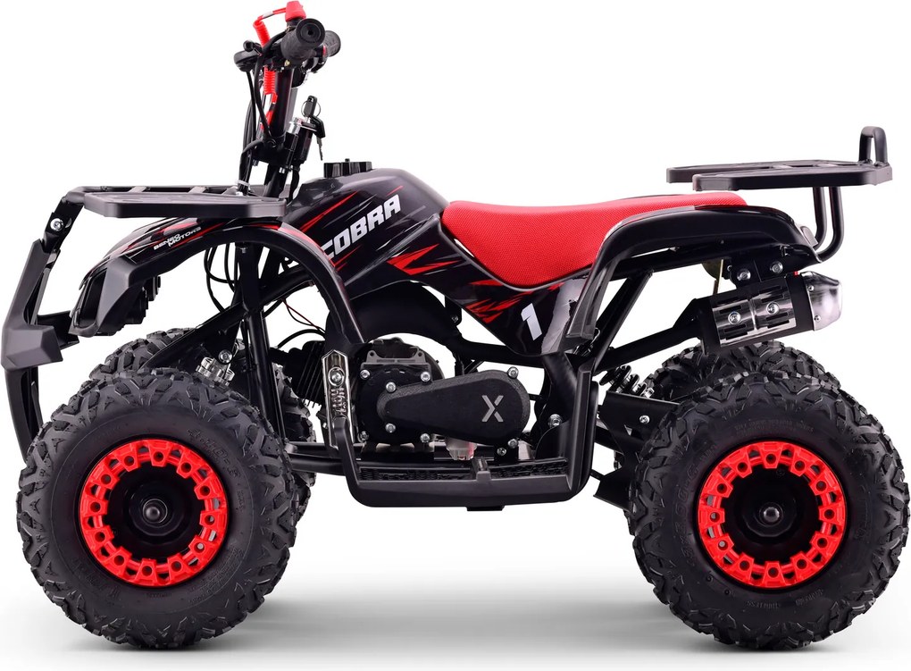 Mini Moto Infantil para crianças 5 a 9/10 anos Gasolina 50 CC Beneo Motors Cobra com limitador de velocidade vermelha