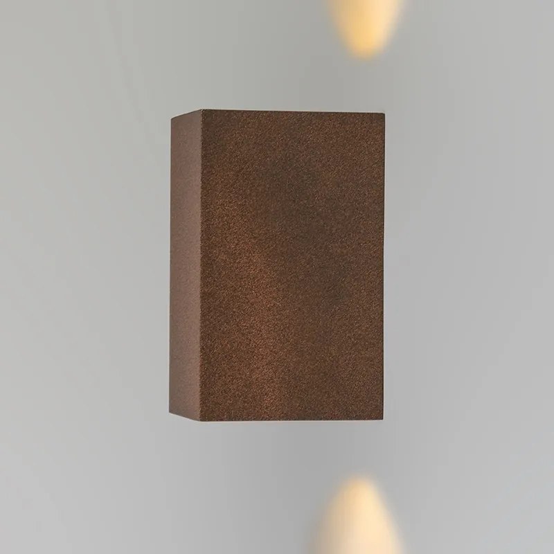 Conjunto de 2 Apliques de Parede Industriais Castanho Oxidado 2-luzes IP44 - Baleno