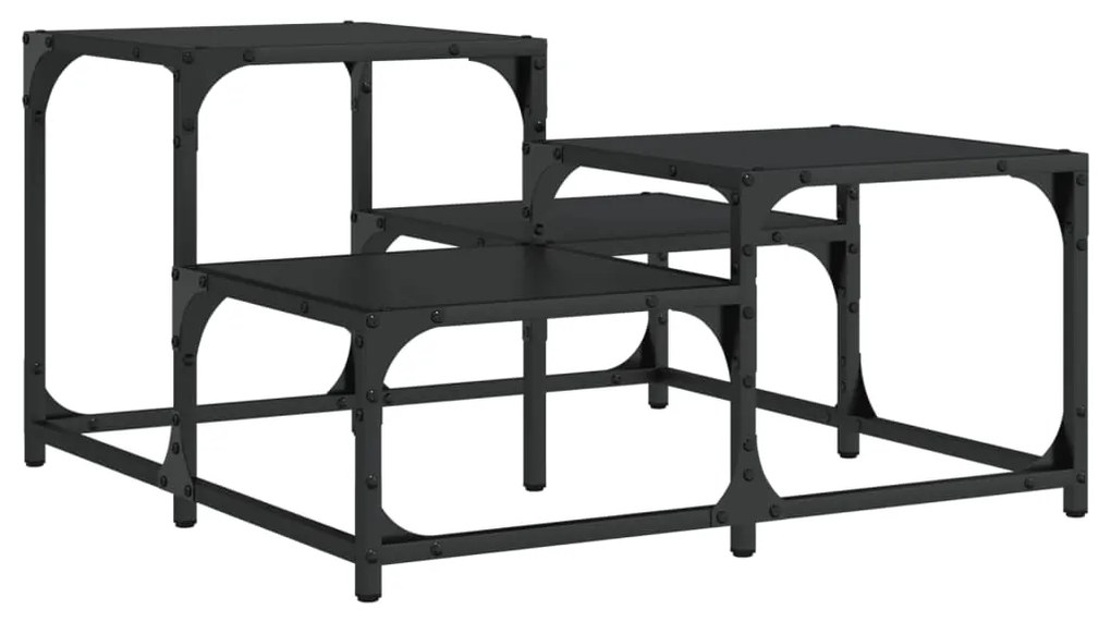 Mesa de centro 68x68x40 cm derivados de madeira preto