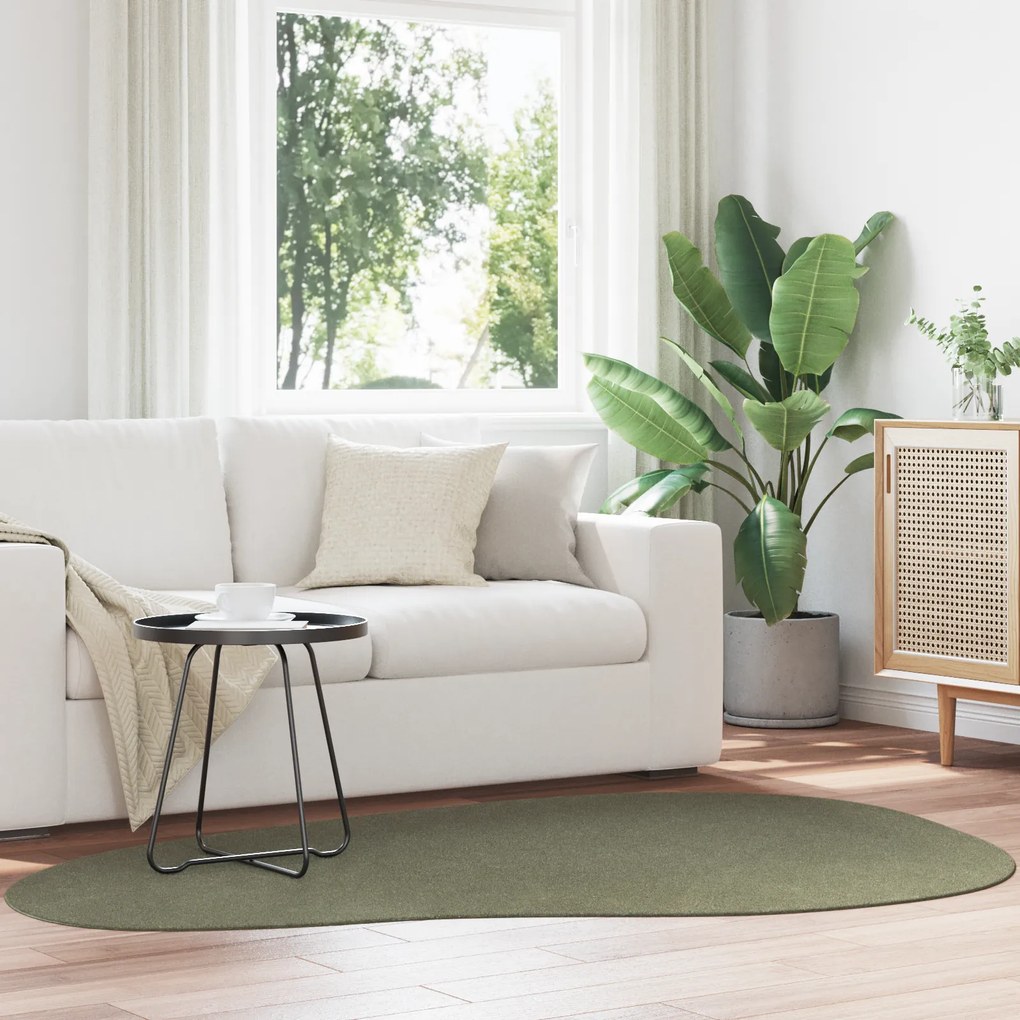 vidaXL Tapete "HUARTE" Pelo Curto Macio e Lavável Verde Floresta 140x200 cm