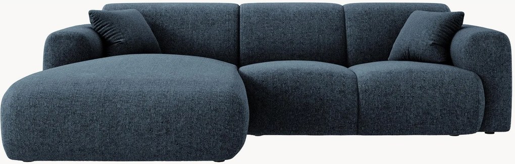 Sofá de canto em chenille Nolio (4 lugares)