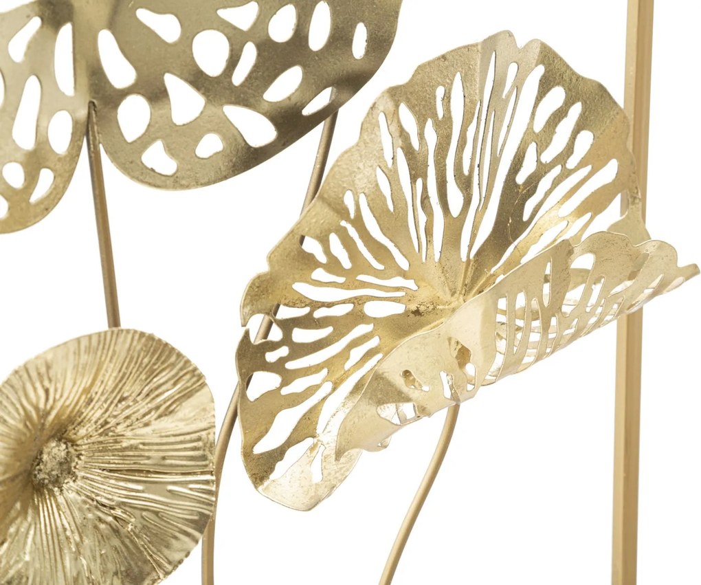PAINEL DE PAREDE DE FERRO FLORES DOURADAS CM 50X5X50 MULTICOLORIDO