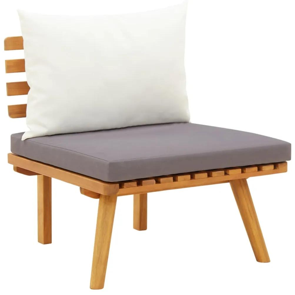 46671 vidaXL Cadeira de jardim com almofadões madeira acácia maciça