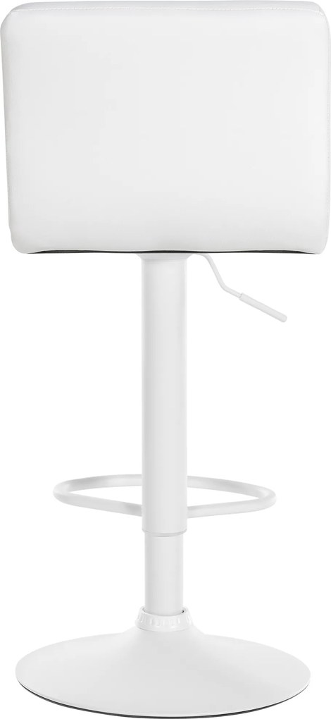 Conjunto de 2 bancos de bar Feni em couro sintético branco