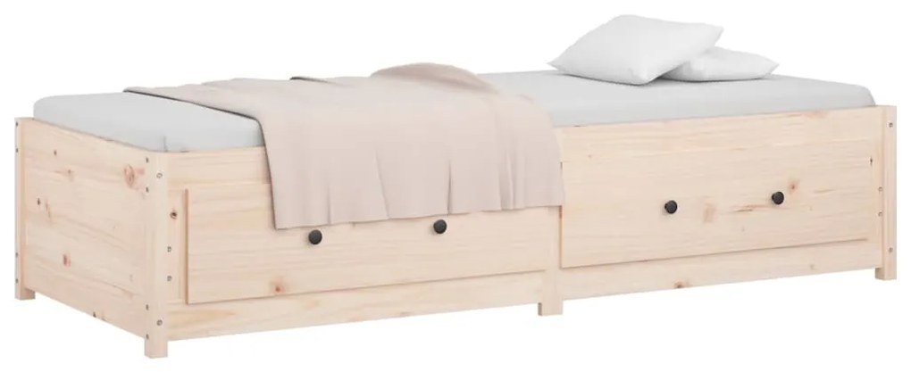 Sofá-cama sem colchão 80x200 cm madeira de pinho maciça