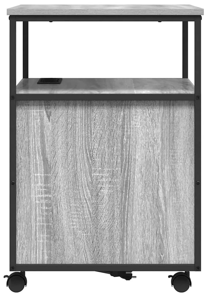 Armário de Escritório com roda Sonoma cinzento 60 x 46 x 67 cm