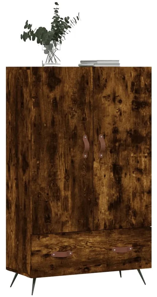 Armário alto derivados de madeira 69,5x31x115cm carvalho fumado