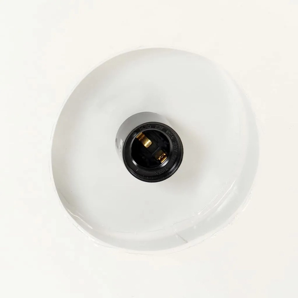 Candeeiro suspenso industrial 32 cm E27 branco