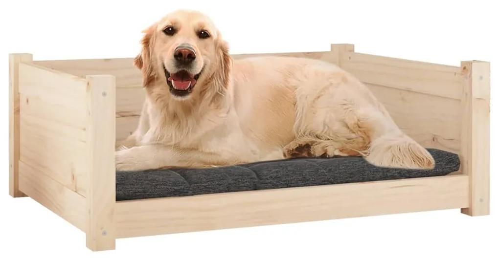 Cama para cães 75,5x55,5x28 cm madeira de pinho maciça