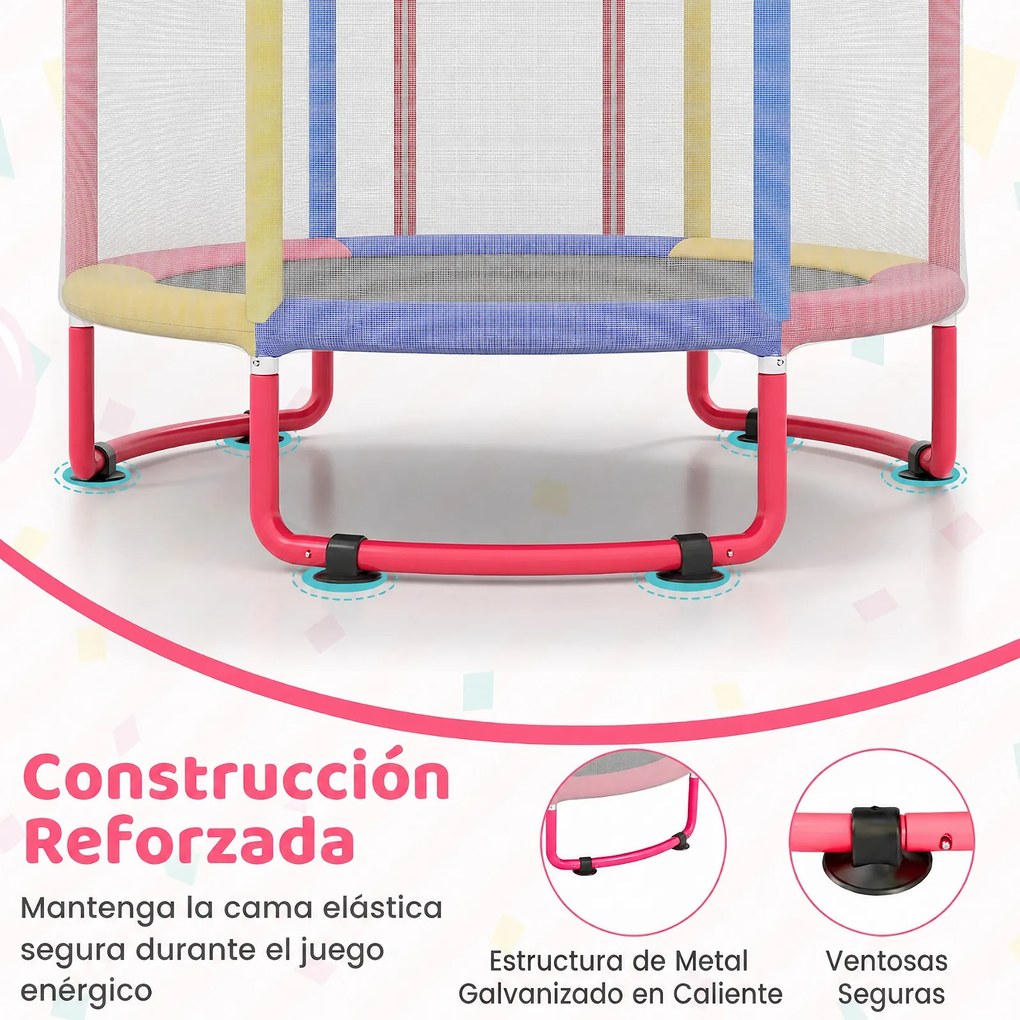 Trampolim Infantil Multifuncional, 154 x 154 x 210 cm, Seis Atividades, Multicolor