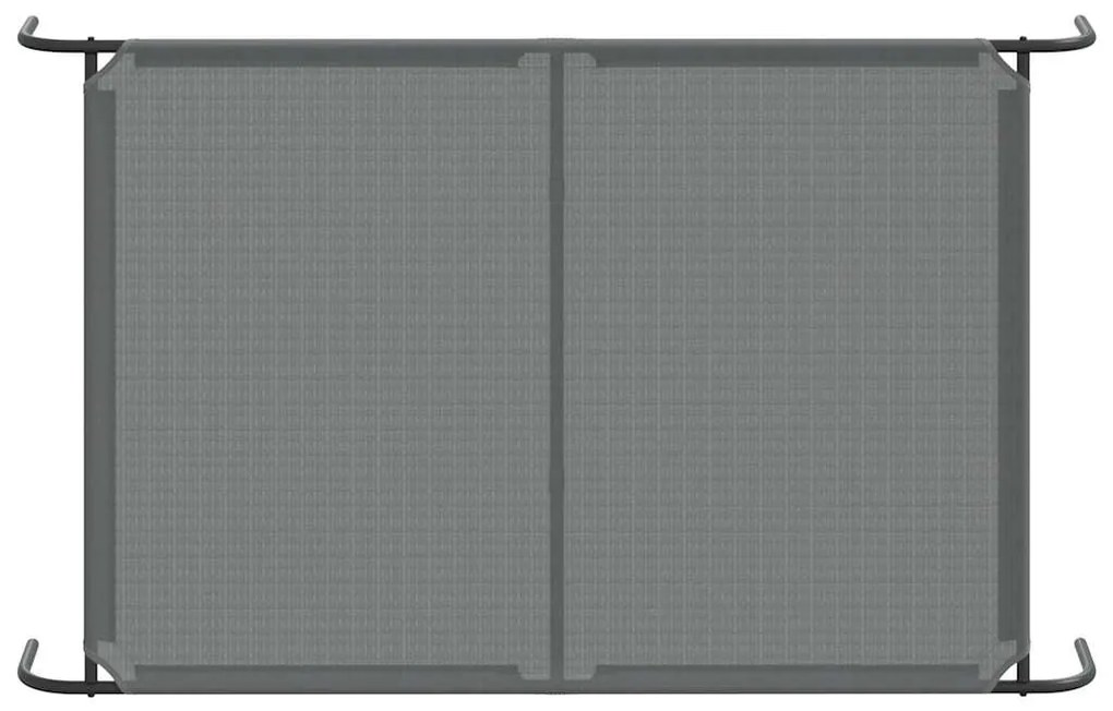 Cama para cães elevada 150x90x20 cm Textilene e aço cinzento