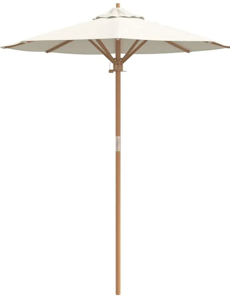 Guarda-sol Jardim Branco Creme 180 x 230 cm em Bambu