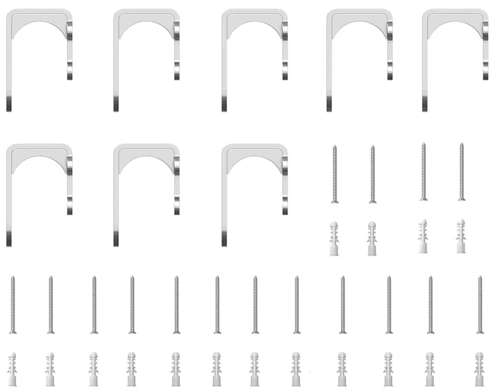 Kit ferragens p/ porta deslizante 183cm aço inoxidável prateado