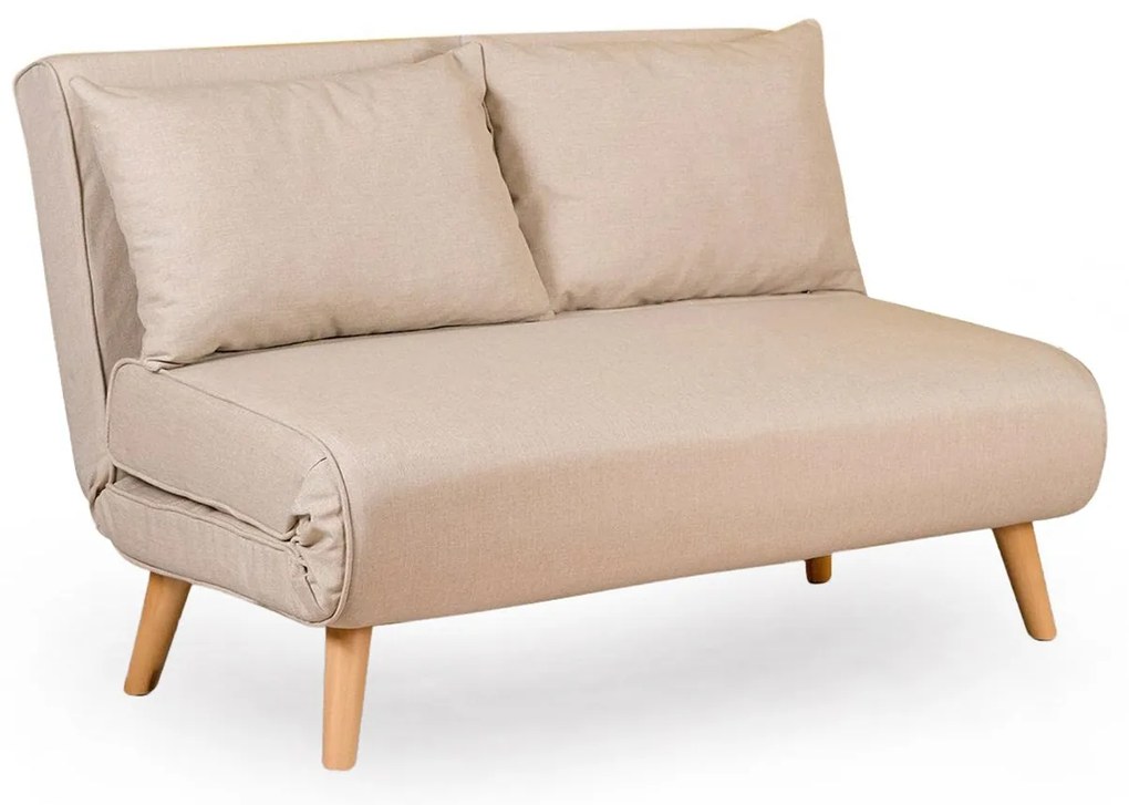 Sofá-Cama 2 Lugares Folde – Creme – 120 x 79 x 80 cm