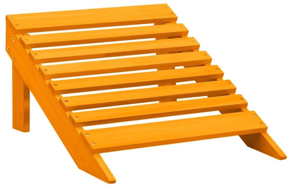 Cadeira Adirondack p/ jardim com otomano abeto maciço laranja