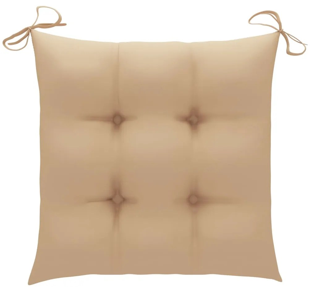 Cadeiras de jantar p/ jardim 2 pcs c/ almofadões acácia maciça