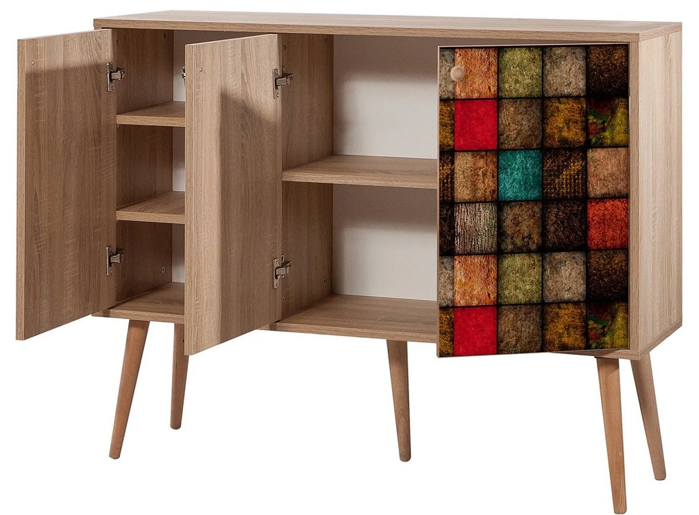 Console Mega – Carvalho Sonoma – 120 cm x 90 cm x 36 cm