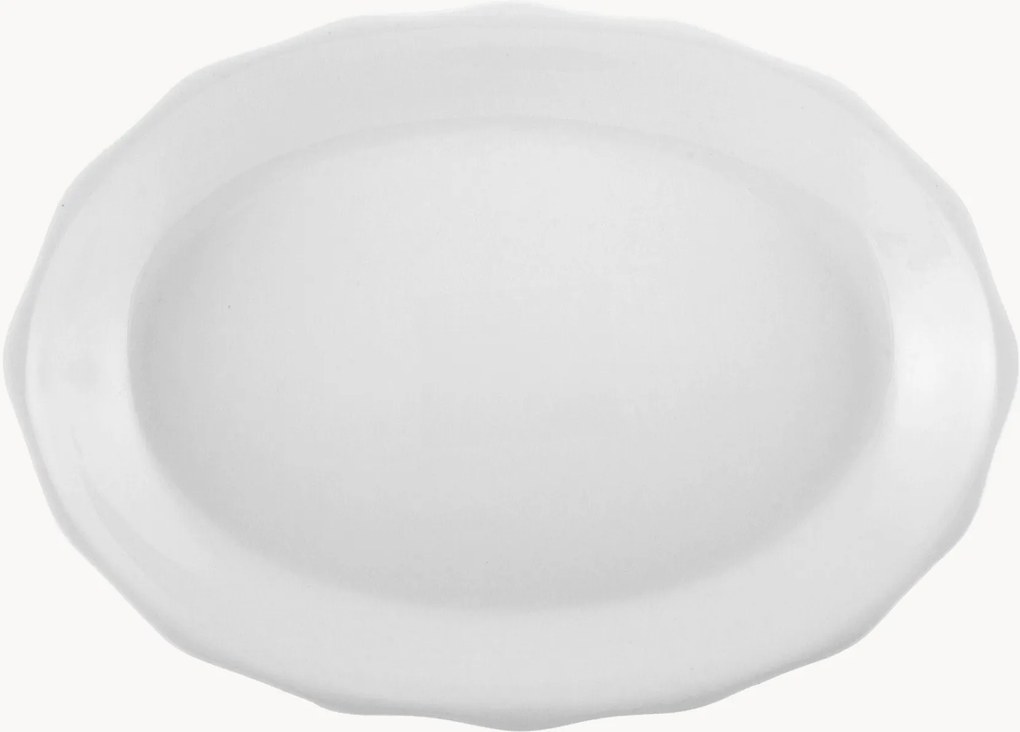 Travessa oval em porcelana Blanc