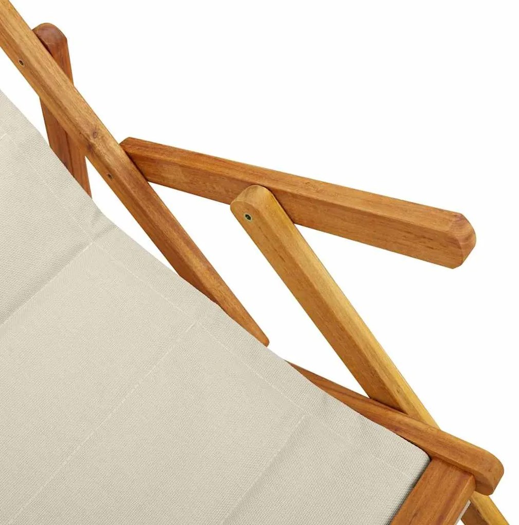 Cadeiras de Praia Dobráveis vidaXL 2 pcs Taupe em Madeira de Acácia Só