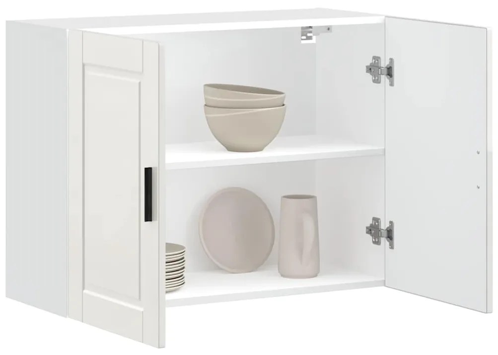 vidaXL Armário de parede de cozinha Porto branco brilhante