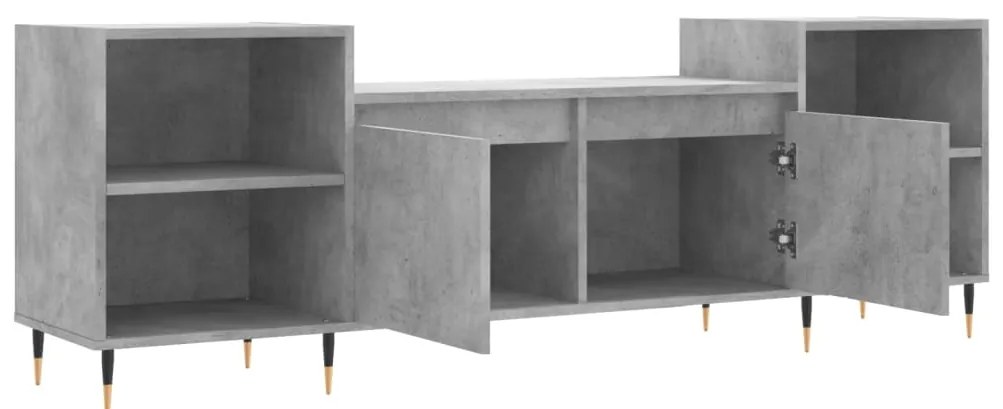 Móvel de TV 160x35x55 cm derivados de madeira cinzento cimento