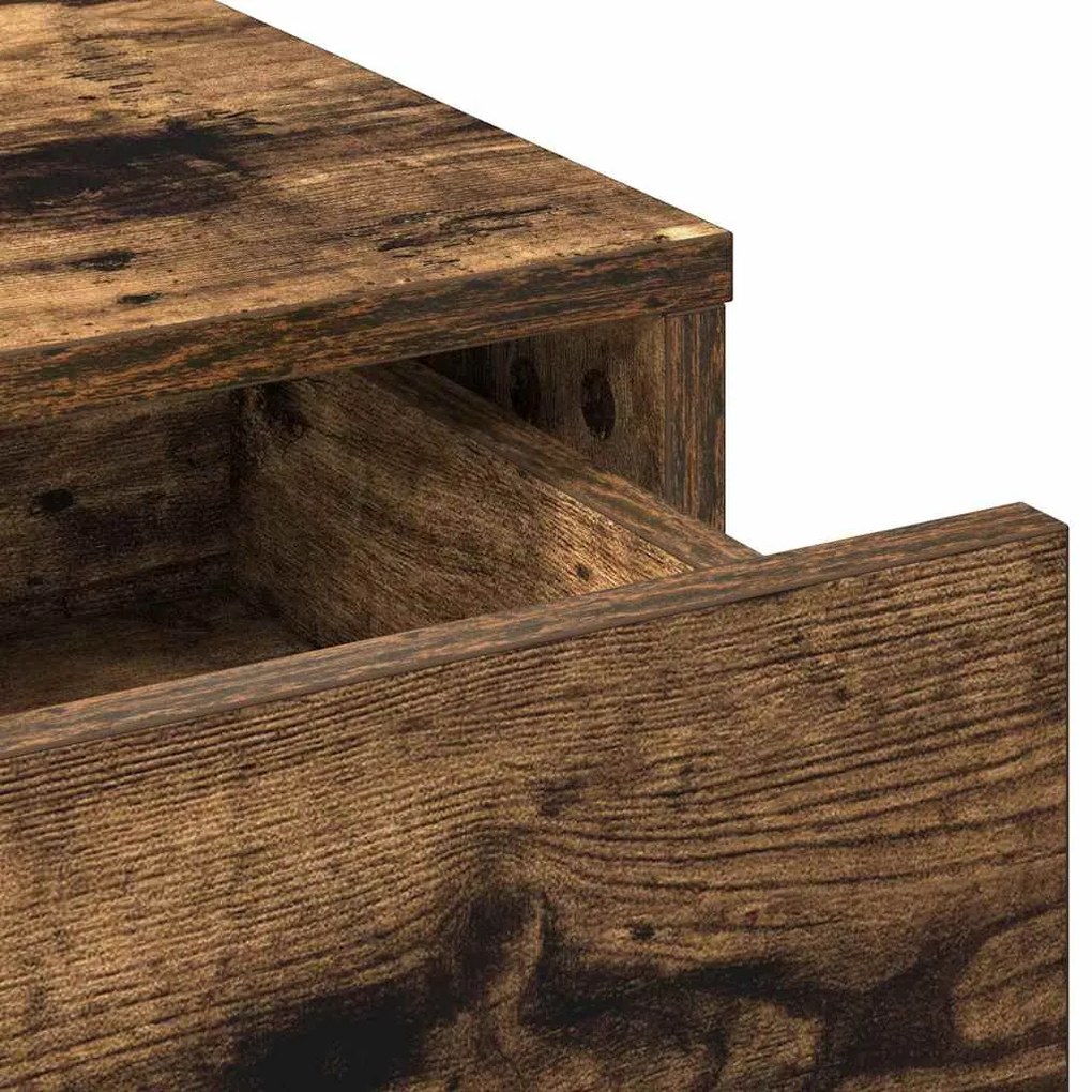 Mesa de Maquilhagem vidaXL com Gavetas em Carvalho Fumado 50x41x140 cm