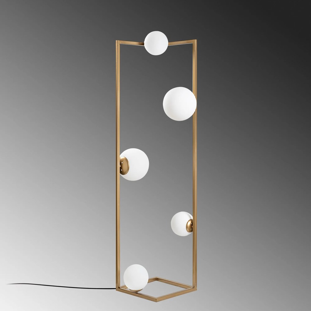 Candeeiro de Pé Corner – Dourado – 35 x 35 x 157 cm