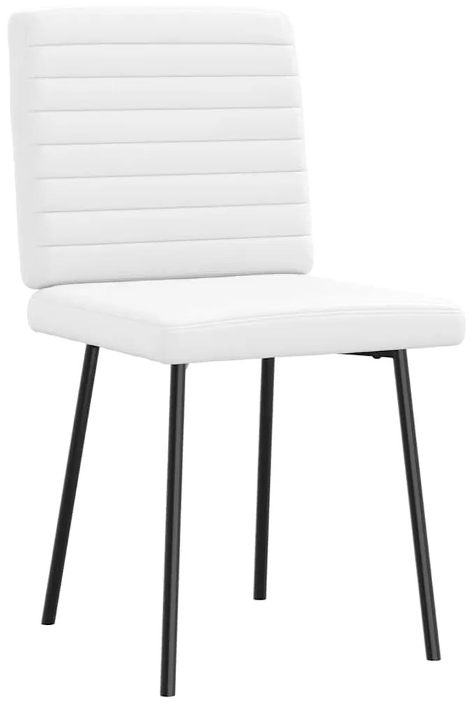 Cadeiras de jantar 2 pcs couro artificial branco