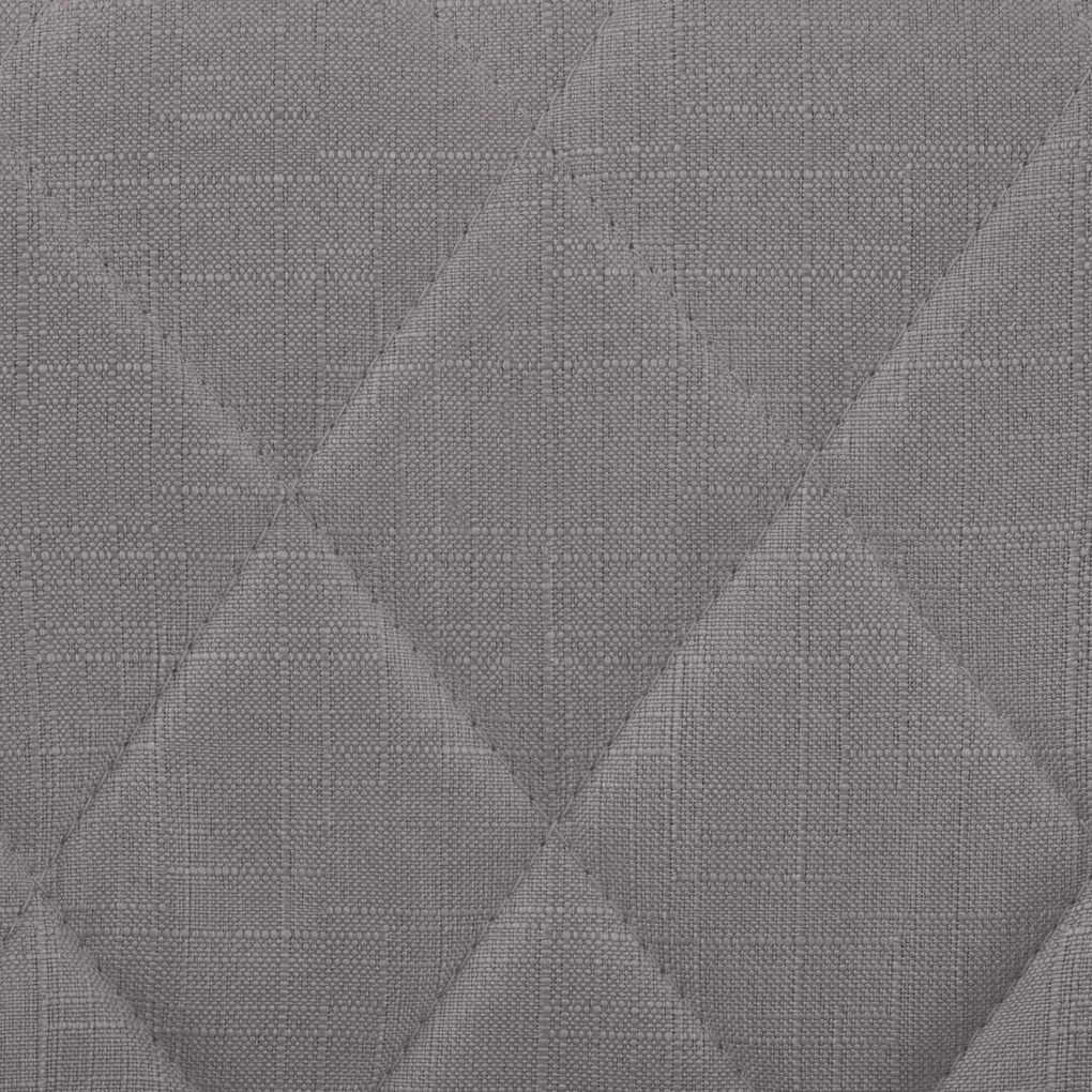 Banco de bar Lazio em tecido e com estrutura preta 46 x 83-104 x 49 cm Cinzento