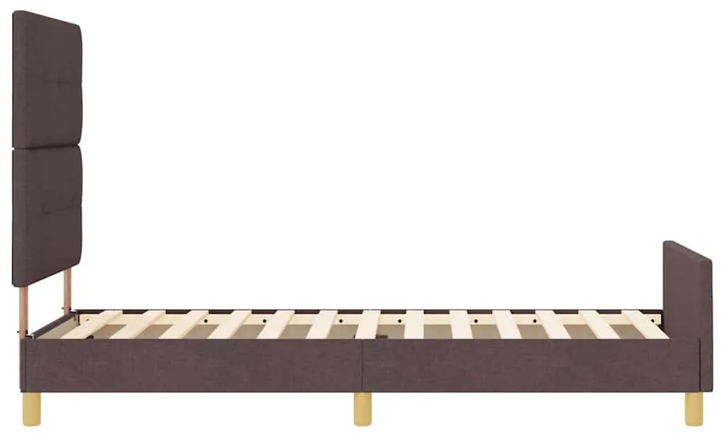 Estrutura de Cama vidaXL Castanho Escuro 80x200 cm Tecido