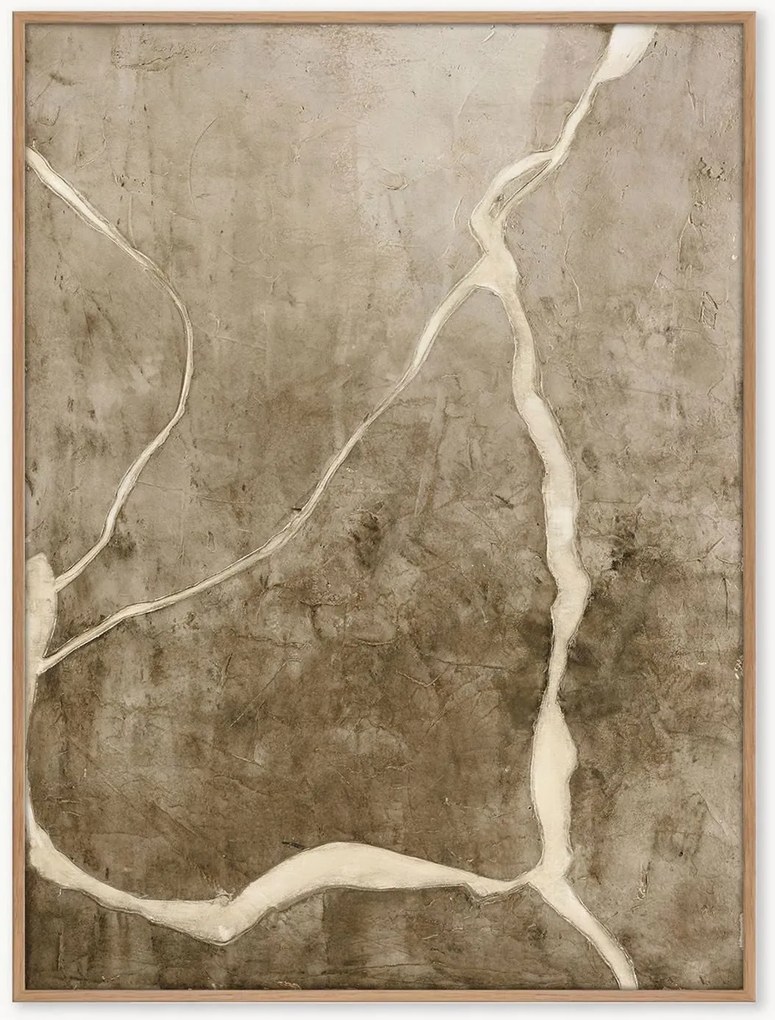 Quadro em tela pintado à mão com moldura Vibranium