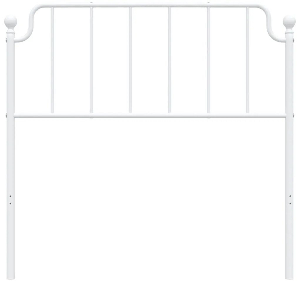 Cabeceira de cama 100 cm metal branco