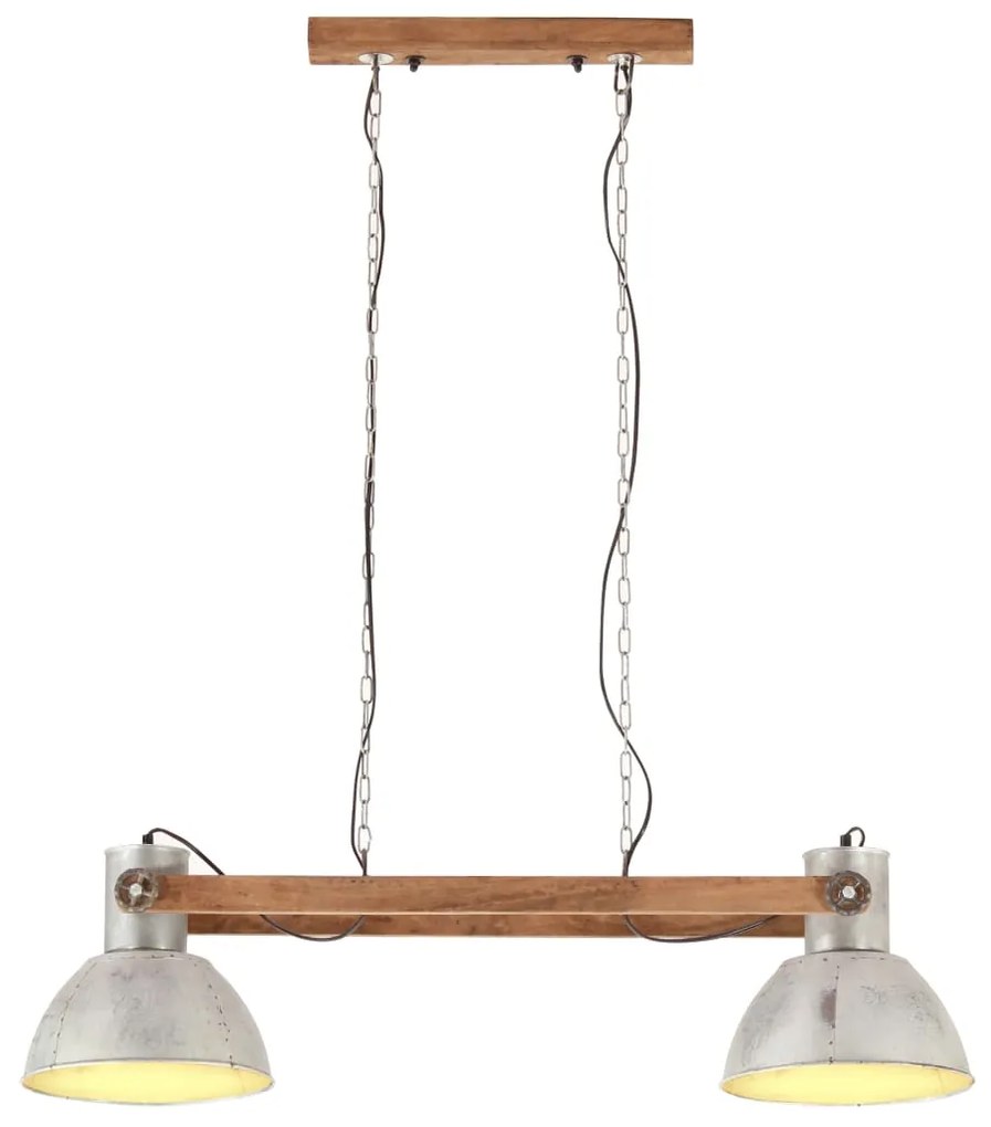 Candeeiro suspenso industrial 25 W 109 cm E27 prateado