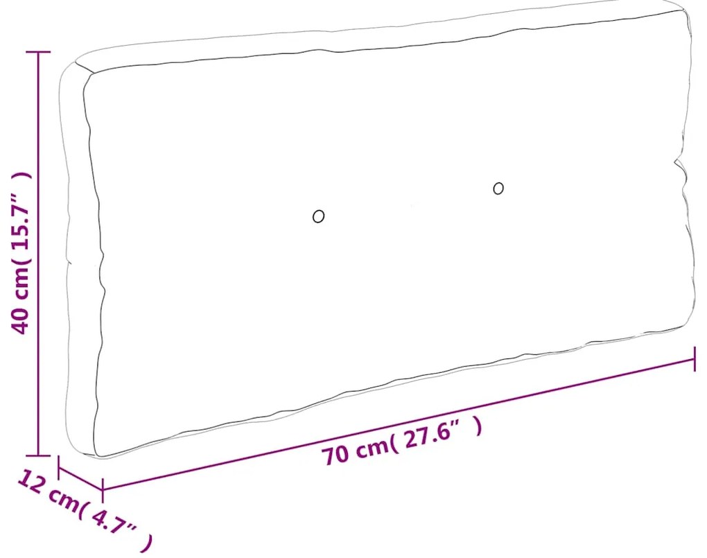 Almofadão p/ sofá de paletes 70x40x12 cm tecido xadrez vermelho