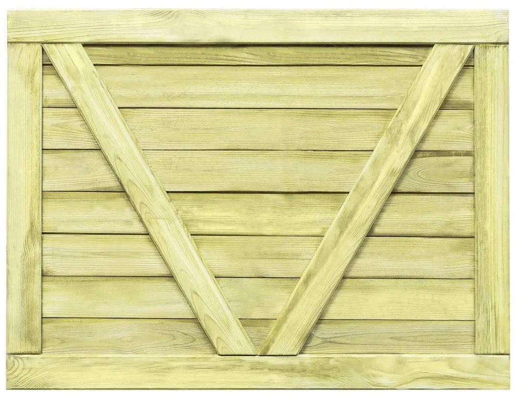 Portão de jardim 75x100 cm pinho impregnado